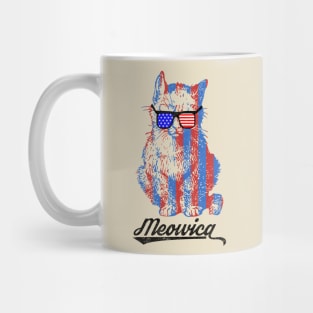 Meowica Patriot Cat - 4th of July T-Shirt Mug